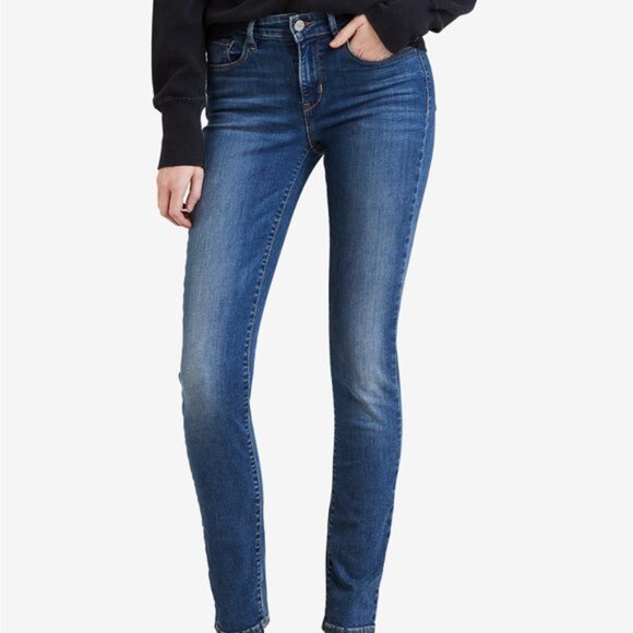 Levi’s 10 12 30" Classic Mid Rise Distressed Skinny Blue Denim Jeans - Picture 1 of 14